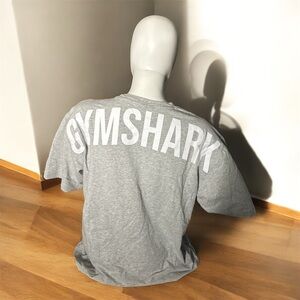 Gymshark Heather Gray Tee with White Logo